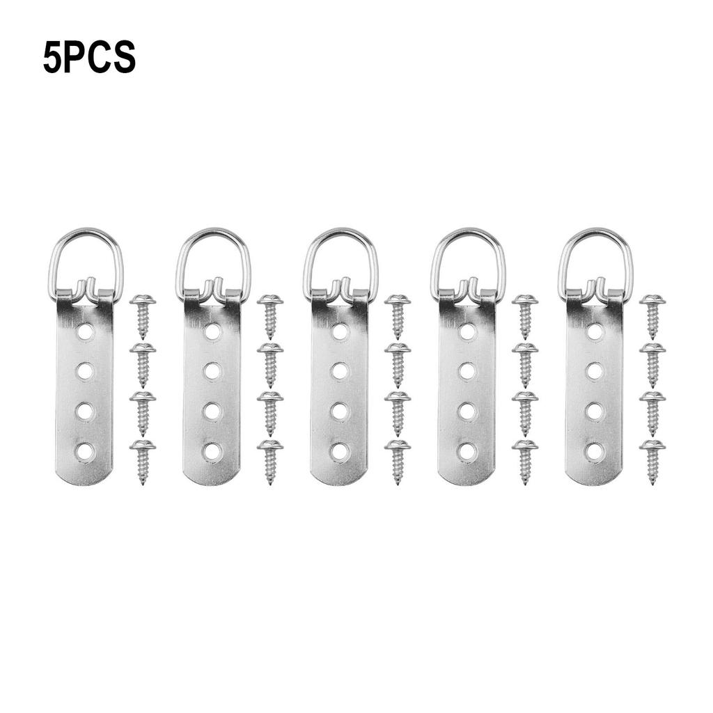 Robust D Rings Picture Frame Hangers with Screws for Easy Wall Art Setup