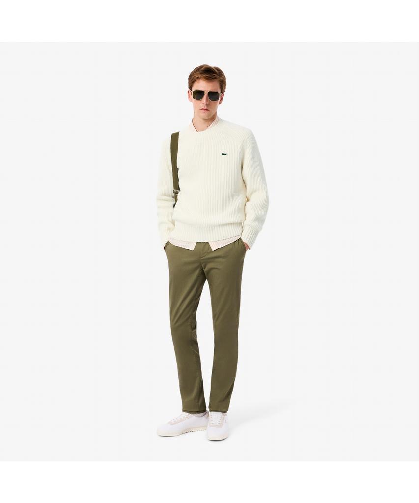 LACOSTE Men'S Rib Knit Crew Neck Sweater Ah3142-55N Xfj