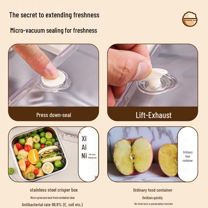 316 Stainless Steel Portable Food Storage Container