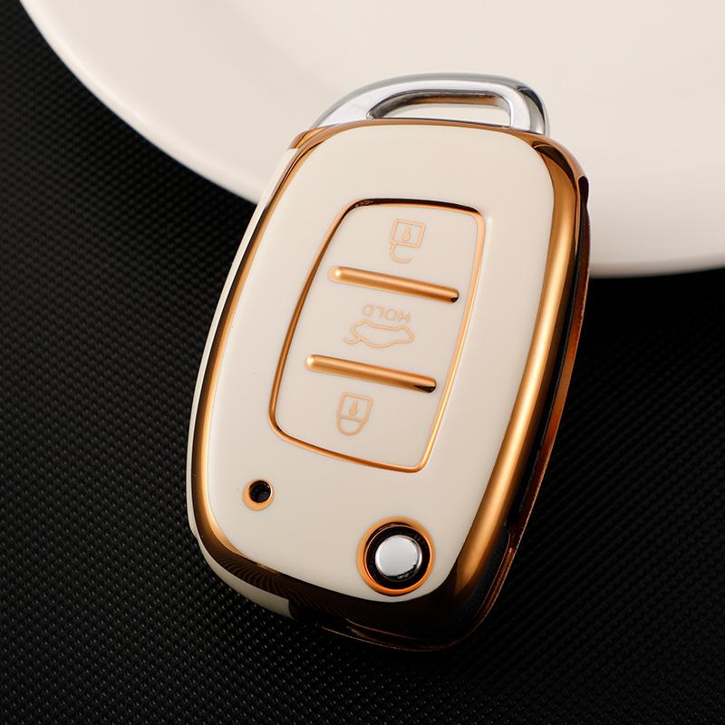 TPU Car Key Cover Case for Hyundai Tucson Creta Ix25 I10 I20 I30 Verna Mistra Elantra Santa Fe 2015-2018 Shell Protect
