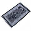 Ethnic Foldable Prayer Rug Rectangle Non-slip Living Room Rug with Tassel Washable Islamic Prayer Mat