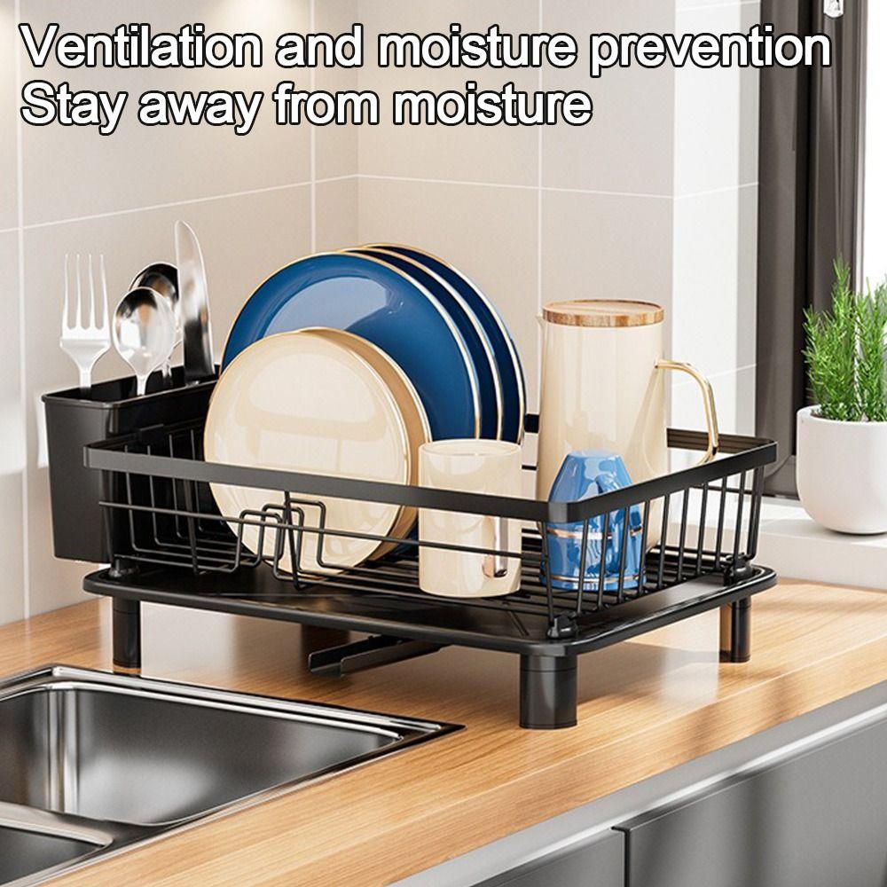 Großer Geschirrabtropfständer mit automatischer Trocknung Geschirrständer Neuer Küchenarbeitsplattenständer