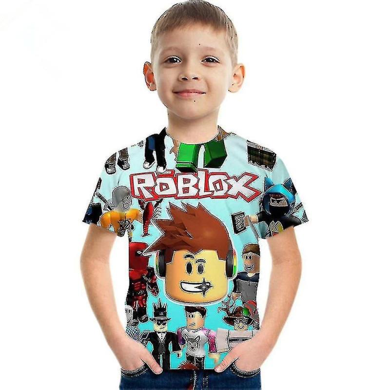 Summer 3D Printed Boys Clothes Girls Kids Roblox Game Short Sleeve T-shirt Girl And Boy Tshirts Children's clothing