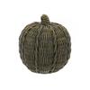 Halloween Woven Pumpkin Decorations - Faux Wicker Artificial Pumpkin for Fall Home Centerpieces