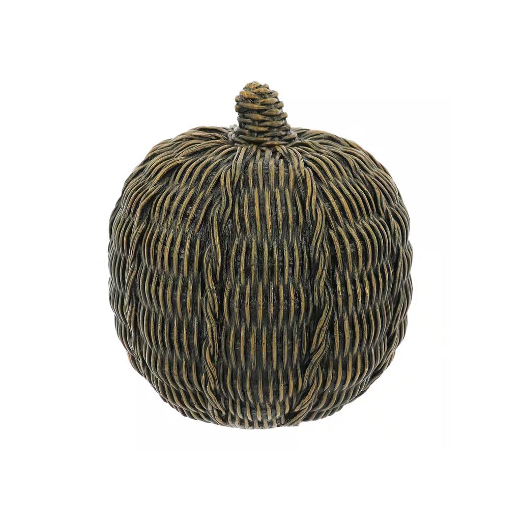 Halloween Woven Pumpkin Decorations - Faux Wicker Artificial Pumpkin for Fall Home Centerpieces