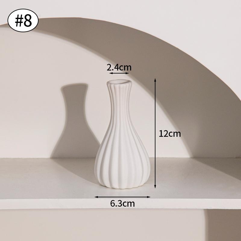 White Ceramic Vases Nordic Decorative Vasen Ornaments Home Living Room Decor Flower Arrangements Sketching Props Desktop Decor