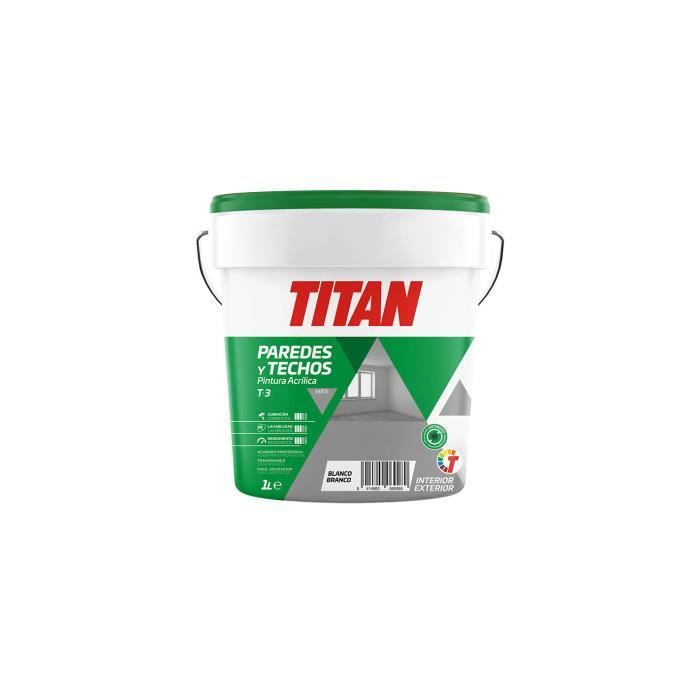Peinture Acrylique - Titan - T-3 - Blanc - Mat - 1l