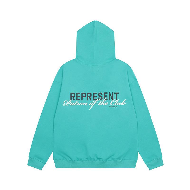 Cross-border American Trendy Brand REPRESENT Limited Letter Print Hooded Sweater Men's and Women's Bf High Street Hoodie Jacket