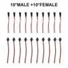 Head Connected Cable 2-Pin 2P Male / Female PVC 24AWG Red/ Black Practical