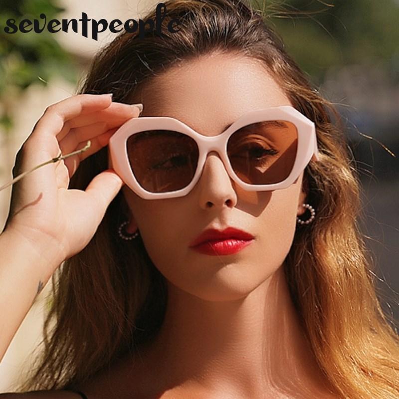 Oversized Irregular Sunglasses Women  Luxury Brand Designer Unique Polygon Sun Glasses for Men Fashion Big Frame Sunglass