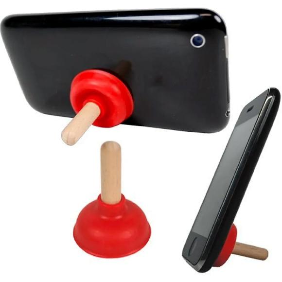 EVKILKJS 6PCS Toilet Plunger Shape Phone Holder Mini Colorful Plunger Holder Sucker Stand for Supporting Cellphone, Moblie Phone