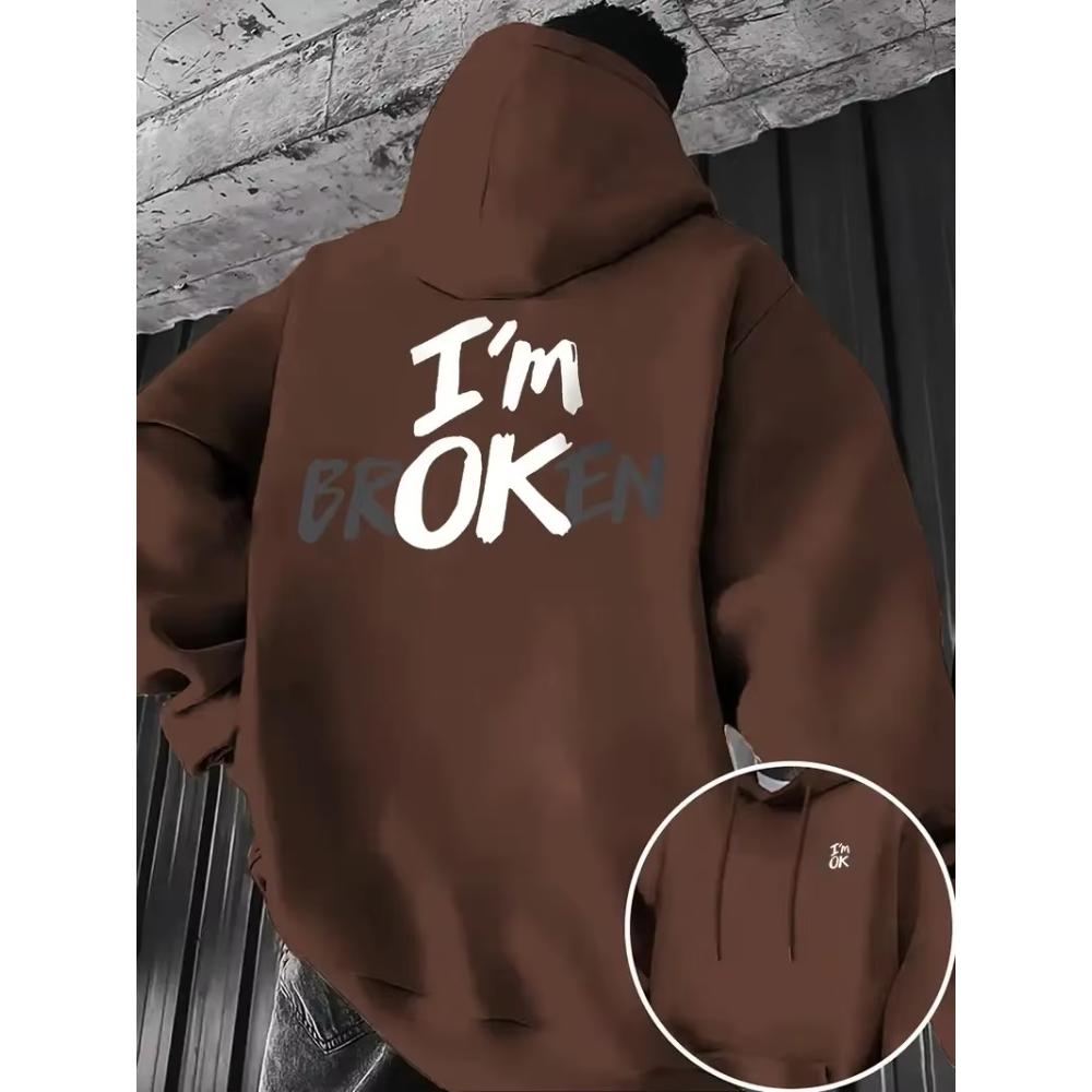 Simple Soft Printed Men's Hoodie Casual Loose Hoodies Sweatshirts Men’s