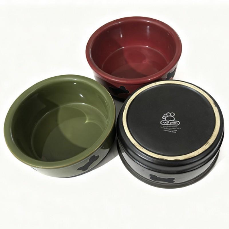 7 Inch Ceramic Glaze Pet Bowl Large Dog Feeding Salad Food