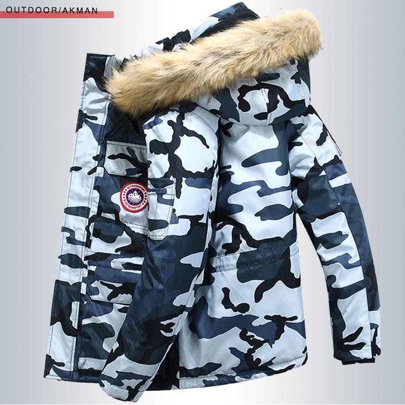 Men's Camouflage Windproof Waterproof Warm Outdoor Cotton Coat, Large Size Winter Jacket 5928