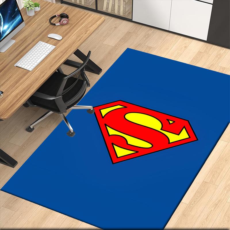 SUPERMAN Printed Carpetrugfor Office Chair Living Room Bedroom Kitchen Room Decor Gifts