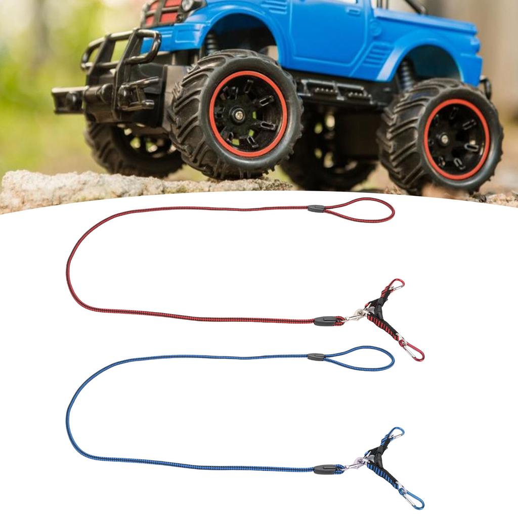 Traction Rope Fit for SCX10 1:5 1:8 1:10 RC Car Nylon RC Crawler Car Winch Recovery Strap with Hooks