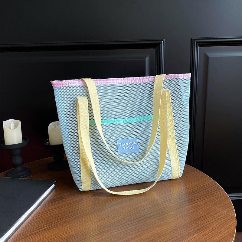 2025 neue koreanische Strandspiel Netz hohle Aufbewahrungstasche große Kapazität Schultertasche Outdoor tragbare Strandtasche