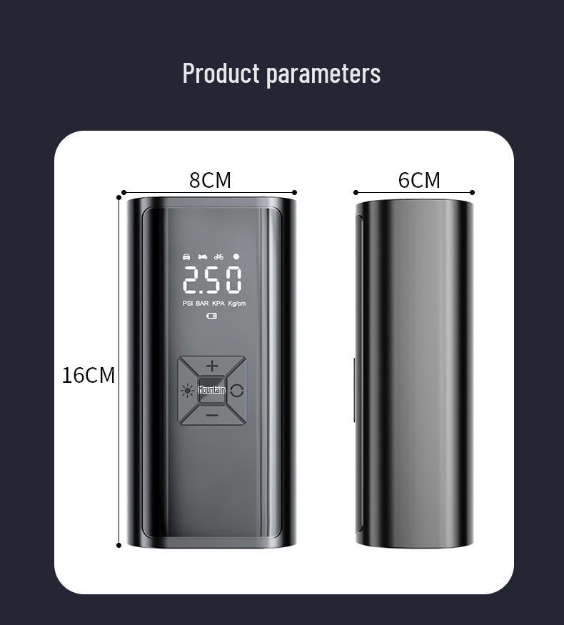 Wireless High-Power Digital Car Tire Inflator with Display