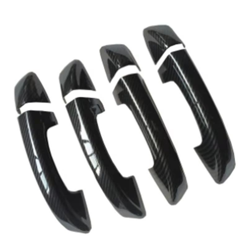 Door Handle Cover Plastic Imitation Carbon Fiber Trim fit for Skoda Superb 2 MK2 2010 2011 2012 2014 Car Styling Accessories