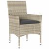VidaXL Ensemble à manger de jardin avec coussins 9 pcs rotin et verre, ensemble de salle à manger d'extérieur, meuble de 3278578