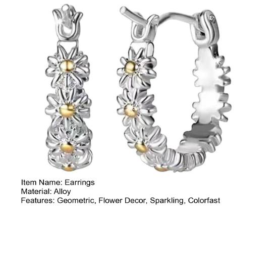 1 Pair Women Earrings Round Circle Decoration Not Easy To Fall Off Elegant Dainty Glossy Round Hoop Earrings Women Jewelry