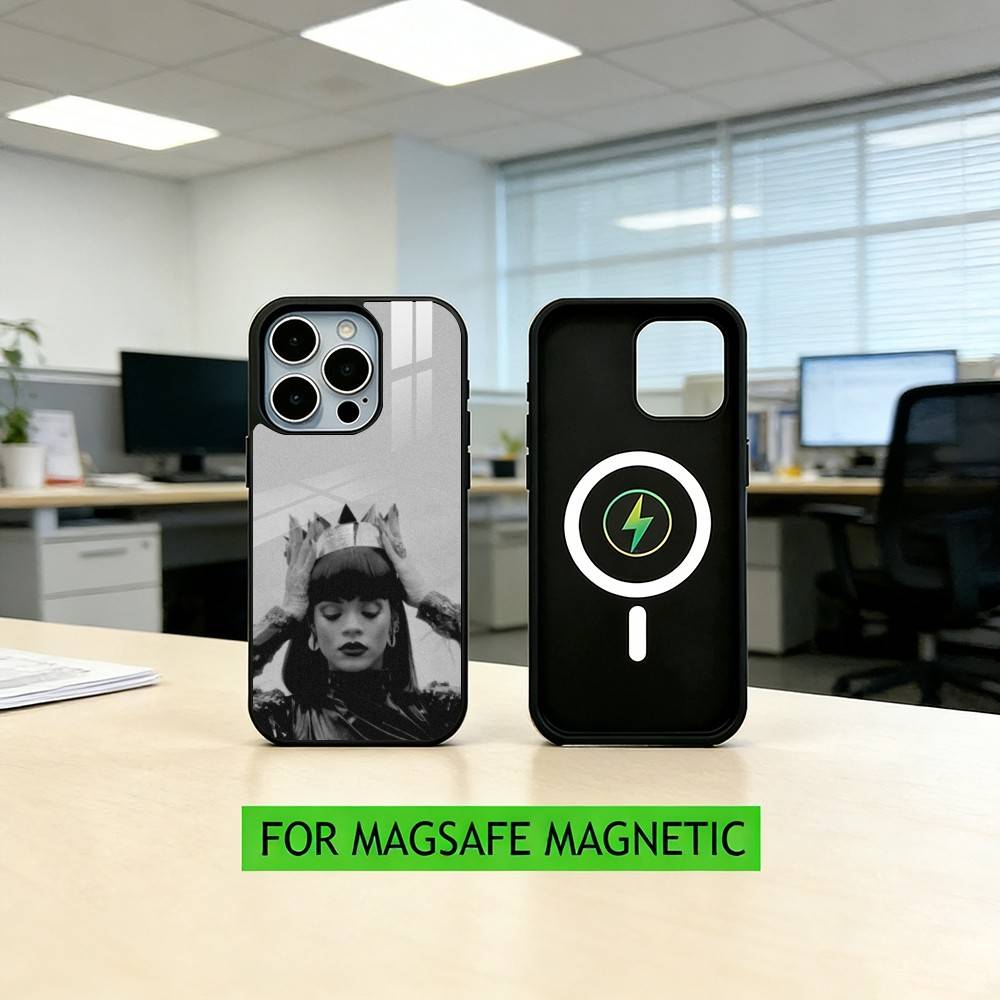 Popular Singer R-Rihanna Anti Phone Case For iPhone17,16,15,14,13,12,11 Plus,Pro Magnetic with Magsafe Wireless Charging