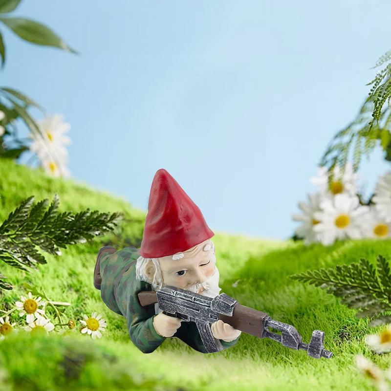 Nouvelle Sculpture Figurative Intérieur Extérieur Maison Jardin Décor Décoration Jardin Gnome de Jardin Drôle Statue Résine Bureau Ornement de Pelouse