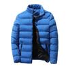 Men's Stand Up Collar Winter Zipper Thick Cotton Coat Solid Color Street Fashion Style Business Casual Zipper Jacket 2026