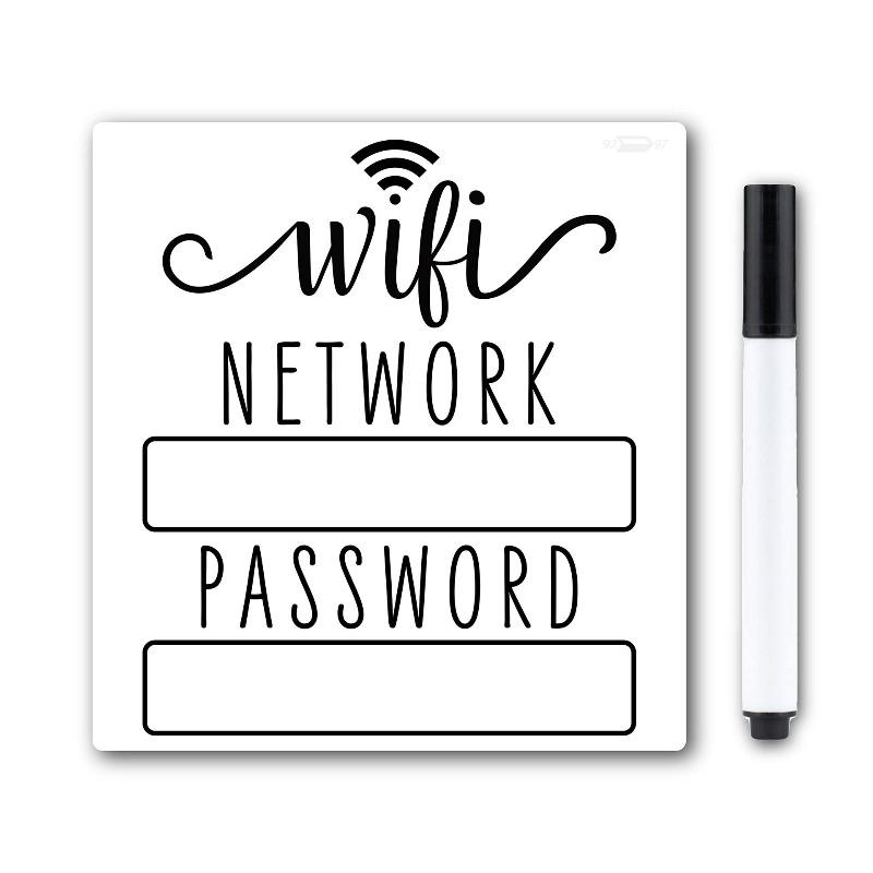1PC Acrylic WiFi Password Wall Sign, Can Write Hotel Room Network Sign