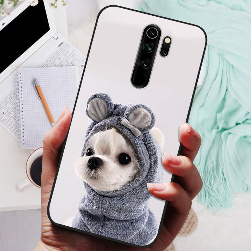 Phone Cover For Xiaomi Redmi Note 8 Pro Case Silicone Lovely Black Bumper Soft TPU Coque for Redmi Note8 Pro 8Pro Shells Fundas