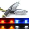 1 Pair Universal Motorcycle LED Turn Signals Long Short Turn Signal Indicator Lights Blinkers Flashers Amber Color Accessories