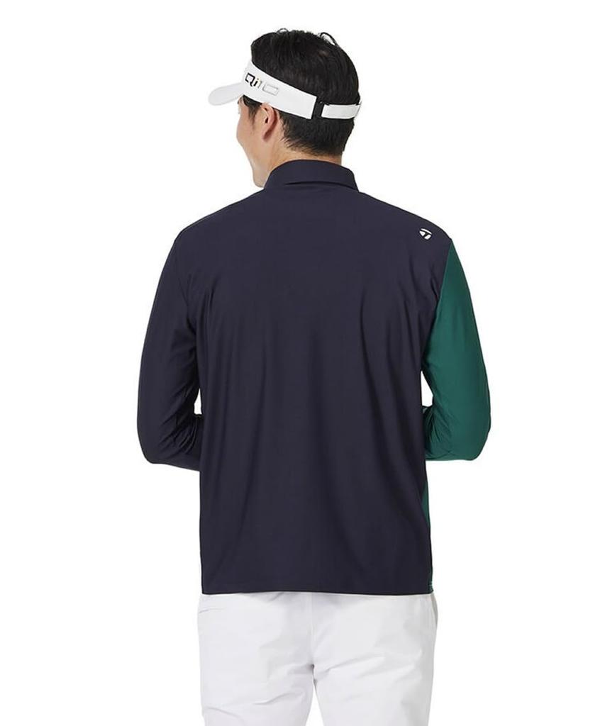 TaylorMade Color Block Long Sleeve Polo Shirt, White, Size M, Men's, 2024FW UN352
