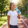 Portable Student Water Bottle 700ml 24oz Leak Proof Sports Water Bottle with Straw Durable Shatter Resistant Outdoor Fitness Water Bottle