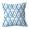 45x45cm Blue Geometric Pillowcase Living Room Sofa Office Seat Lumbar Cushion  Cover Home Decor Throw