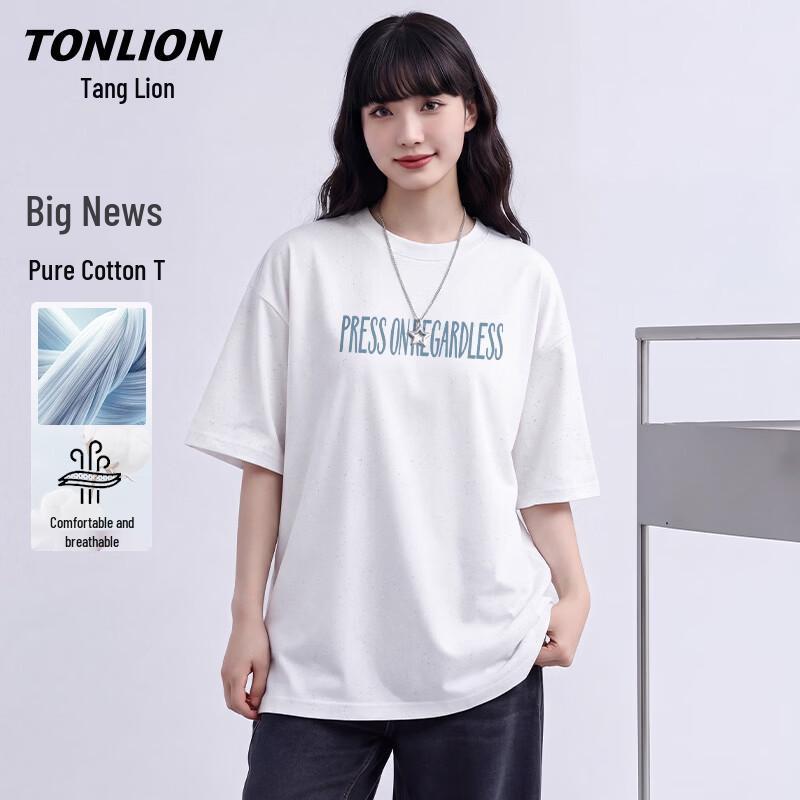 TonLion Men s Loose Fit JTS Text Graphic T-Shirt XL