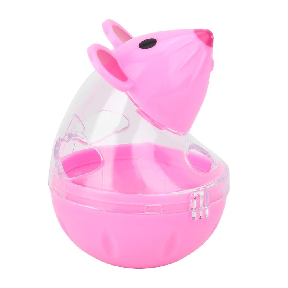 Mouse Head Shaped Cat Toy Polyester & Polymeric Material Cat Treat Dispenser Indoor Play