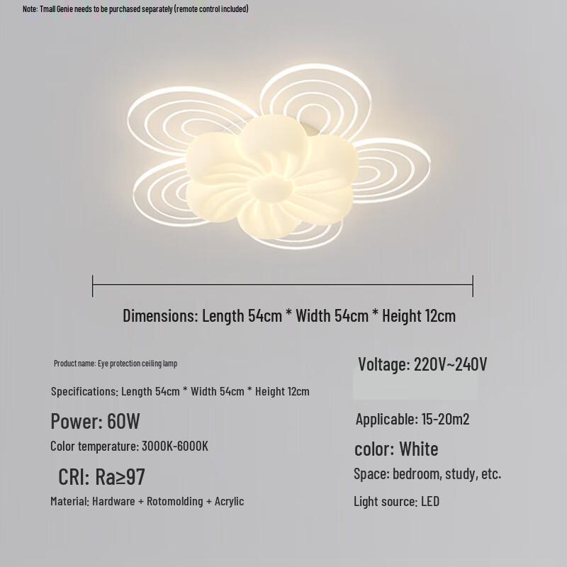 Flower LED Ceiling Lamp for Bedroom Study