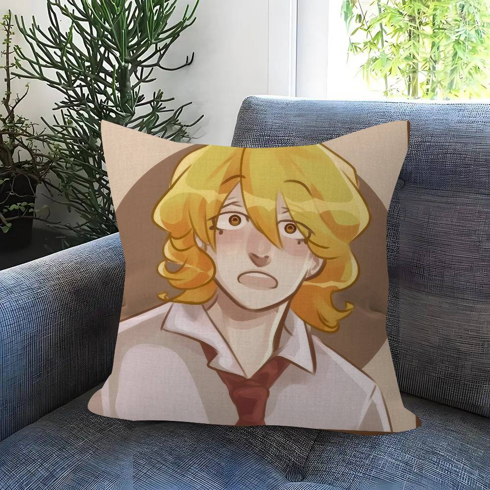 Anime Doukyuusei Rihito Sajo Hikaru Kusakabe Cushion Cover Inches Farmhouse Decor Home Throw Pillow Covers For Couch Decorations