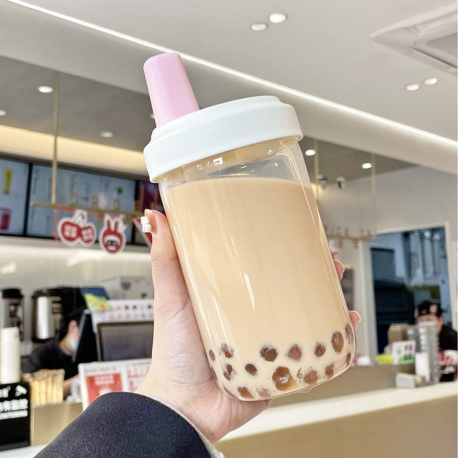 High-Temp Resistant Portable Pearl Straw Cup for On-the-Go Milk Tea