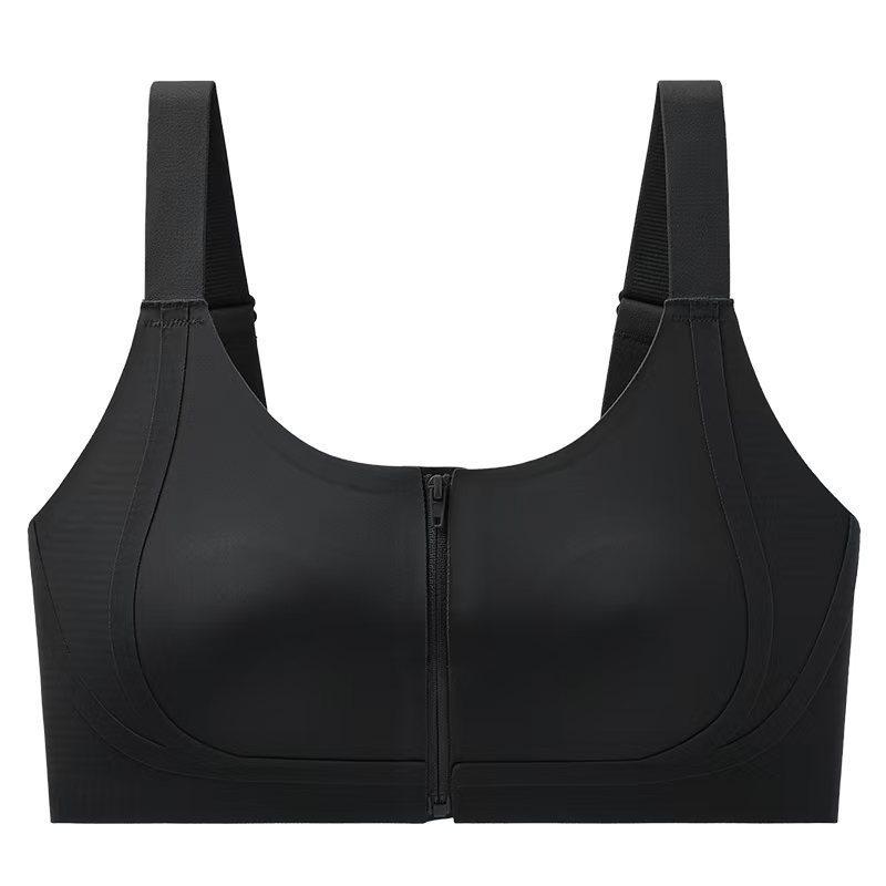 Women's Seamless Front-Zip Bra - Butterfly Strap Style for a Streamlined Look
