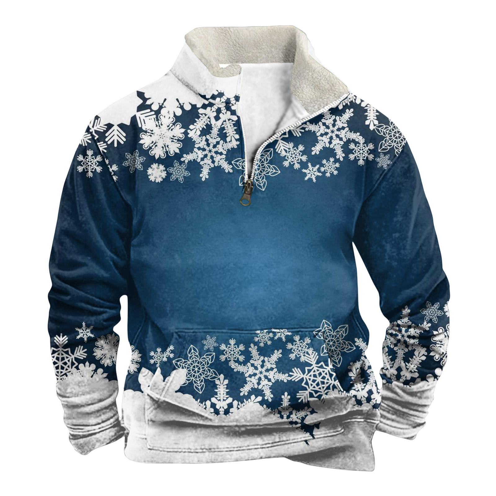 

Весна та чоловічий світшот зі стоячим коміром - це повсякденні светри для активного відпочинку M синій