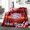 Name Custom FC Bayern Munich Logo Print Flannel Blanket High Quality Warm Comfortable Cover for All Seasons Perfect for Gifts Home Decor