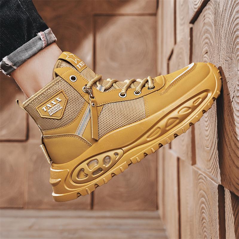 Fashion PARZIVAL New Autumn High Top Sports Shoes Thick Bottom Men Shoes Versatile Casual Shoes Outdoor Male Sneakers Zapatos De Hombre