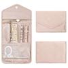 1Pc Roll Foldable Jewelry Case Travel Jewelry Organizer Portable For Journey Earrings Rings Necklaces Brooches Storage Bag
