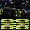 5/20Pcs Car Logo Wheel Hub Reflective Strip Sticker For Mazda 2 Mazda 3 MS For Mazda 6 CX-5 CX5 Auto Accessories Car Styling