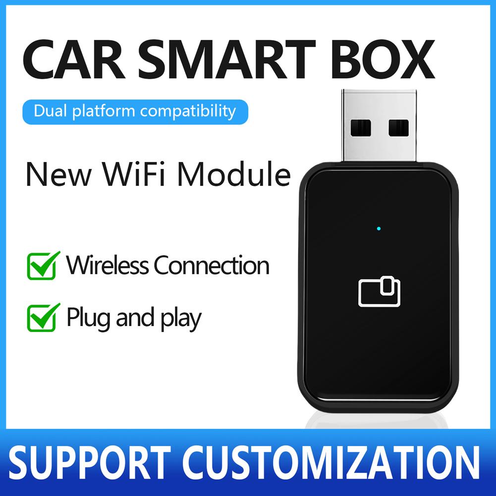 Wired To Wireless Carplay & Android Auto Mini Adapter Plug and Play Auto Connect for OEM Wired CarPlay Android Auto Car Systems