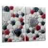 Glass Cutting Board 2X 30X52 Stones
