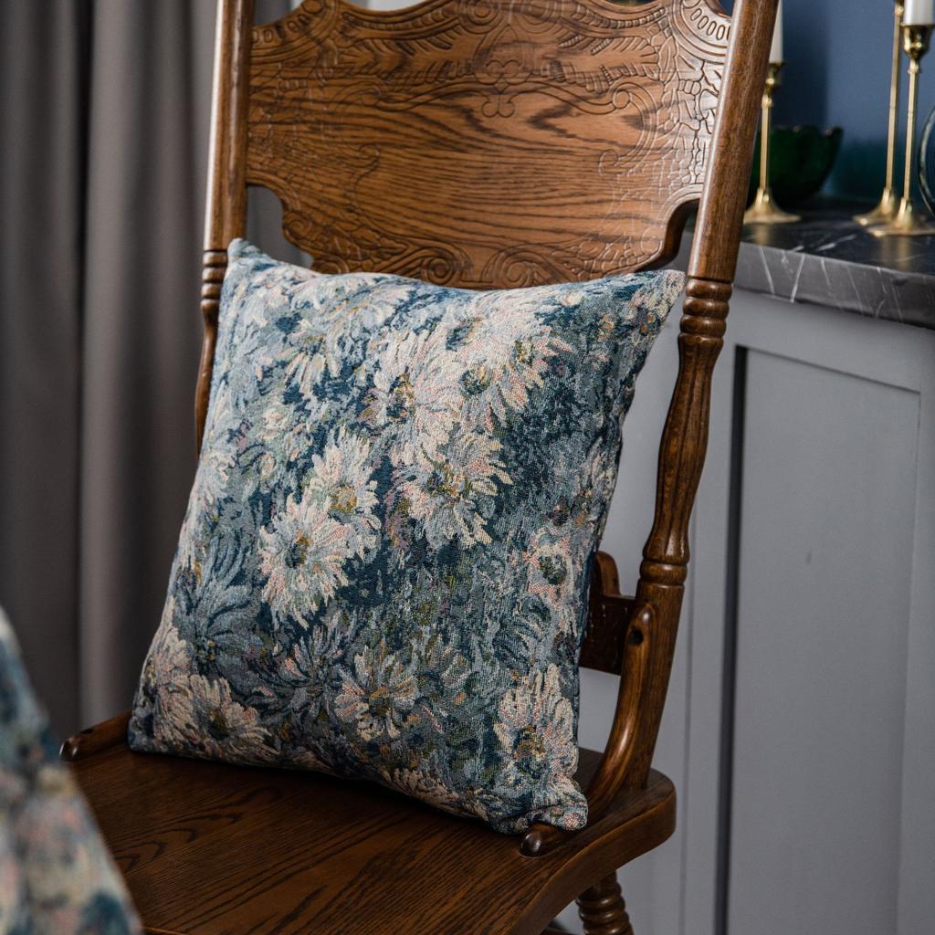 Toalha de Mesa Jacquard Azul Toalha de Mesa de Jantar Pintura a Óleo Toalha de Mesa Grossa