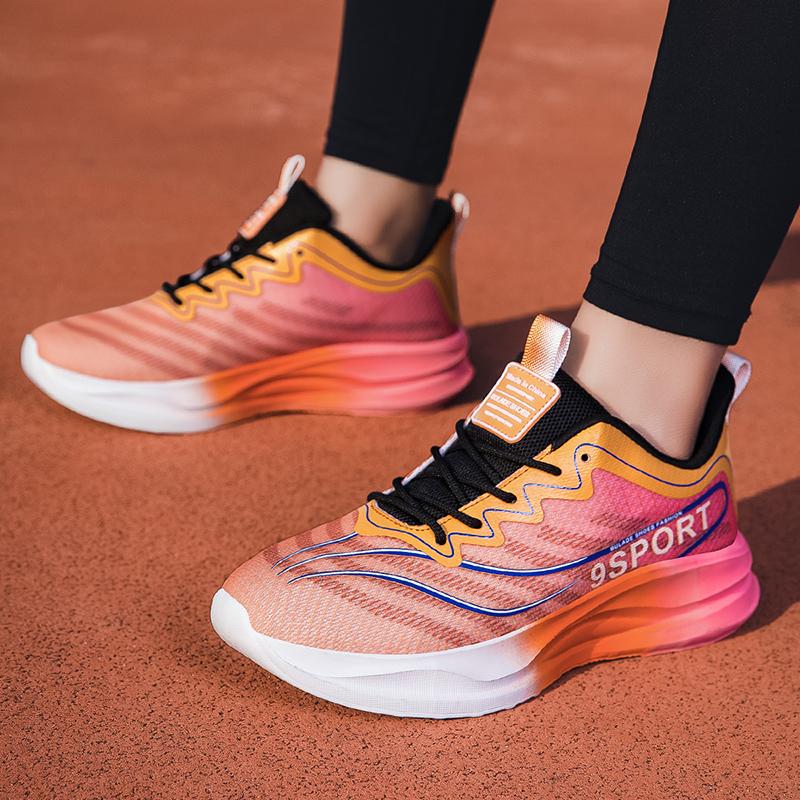 Men’s Contrast Color Sports Basketball Shoes Running Sneakers Shoes Students Over Sized Jogging Shoes