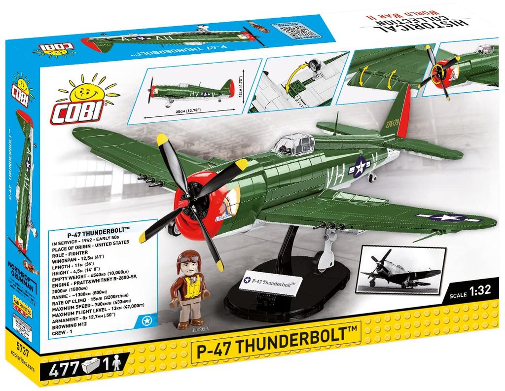 Historical Collection Thunderbolt scale 'Cobi #5737 P-47 (US Army) 1/32